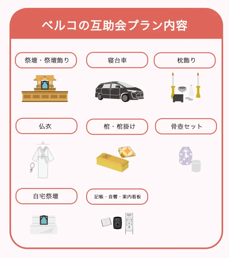 互助会プラン内容 互助会-ベルコの家族葬千歳シティホール